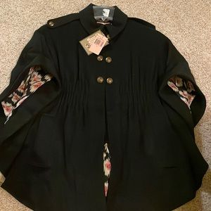 Juicy couture melton cape black